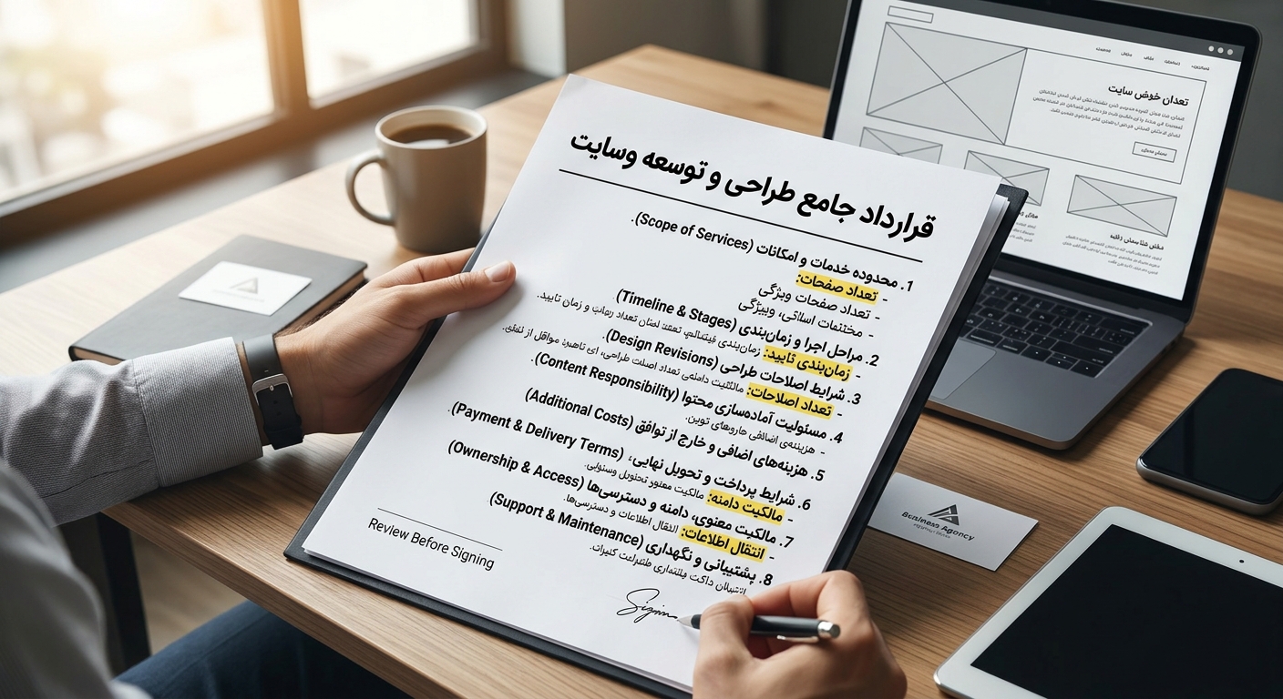 قرارداد طراحی سایت